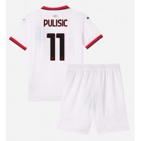 AC Milan Christian Pulisic #11 Auswärts Trikotsatz Kinder 2024-25 Kurzarm (+ Kurze Hosen)